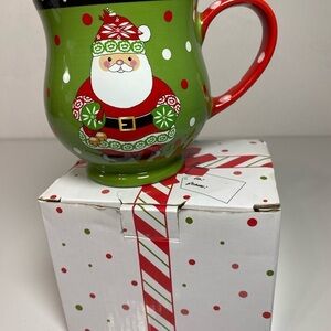 Temptations by Tara Winter Whimsy 16 Ounce Santa Coffee Mug With Box